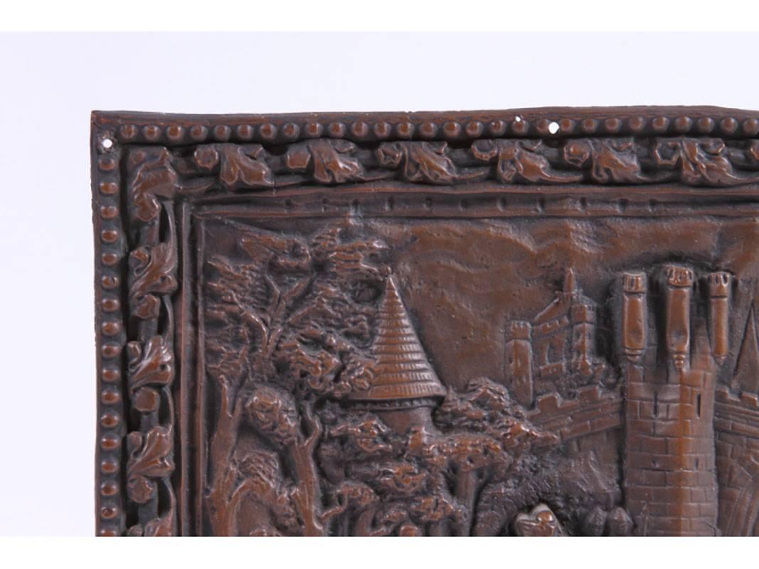 European Late Renaissance Continental Cast Lead Relief Plaque