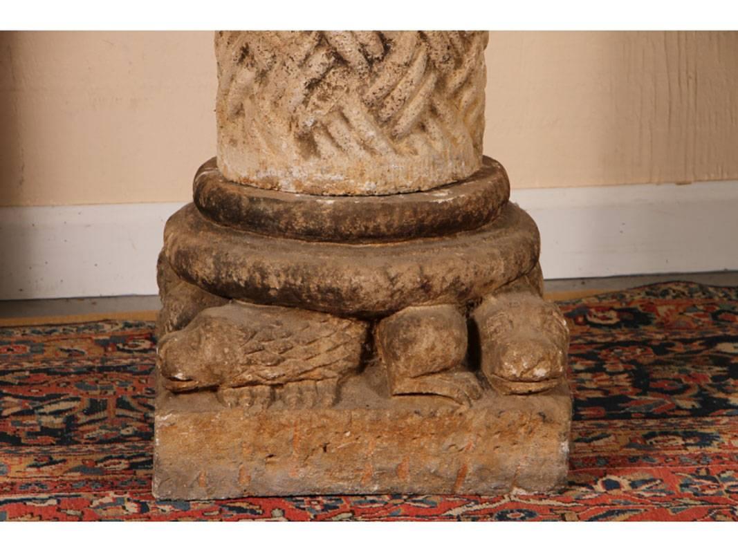19th Century Compatible Pair of Antique Italian Finely Cast Stone Garden Planters/Fonts