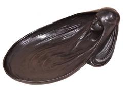 Gustave Gurschner Vide Poche Bronze Figural Dish