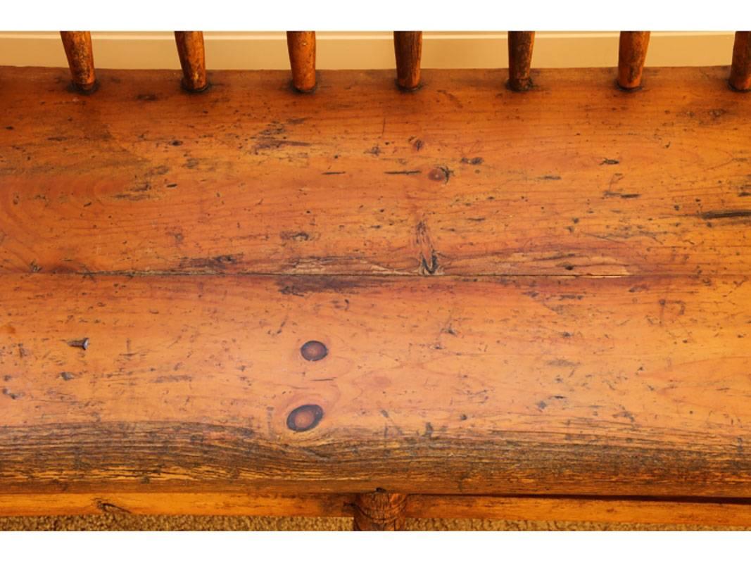 Country Antique Deacons Bench