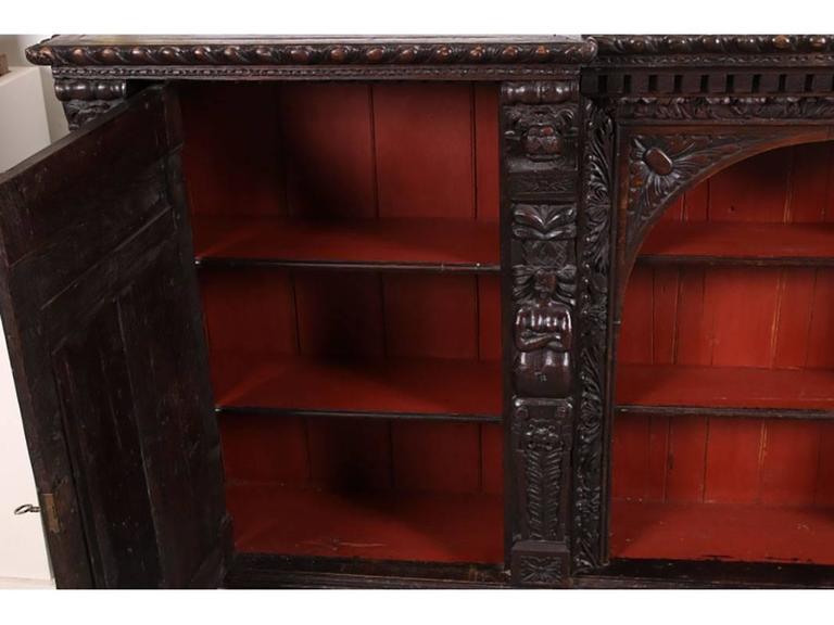 Large Antique Heavily Carved Antique Jacobean Style at 1stDibs