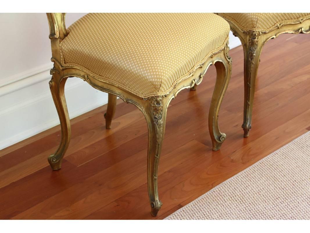 Pair of Antique Rococo Style Ball Room Chairs 1
