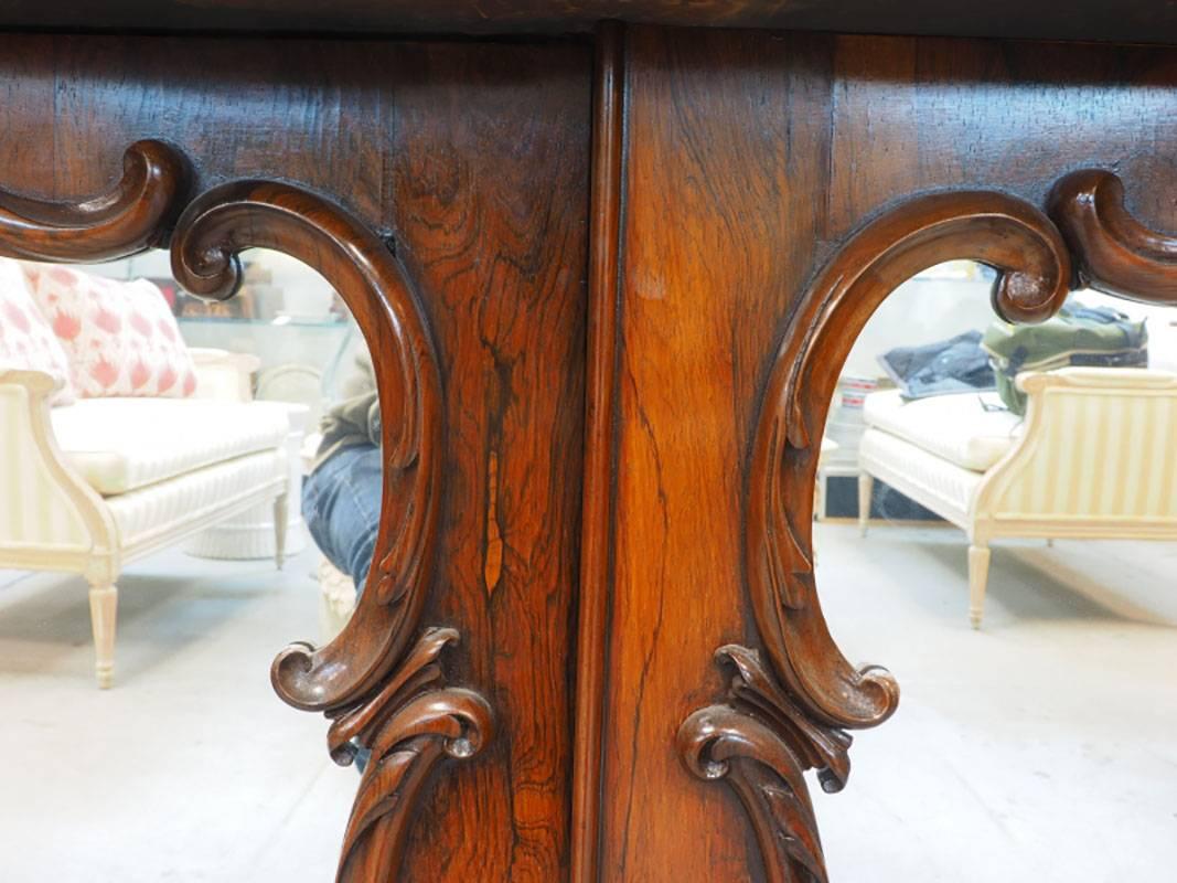 Antique Rosewood Marble-Top Mirrored Server In Good Condition For Sale In Bridgeport, CT