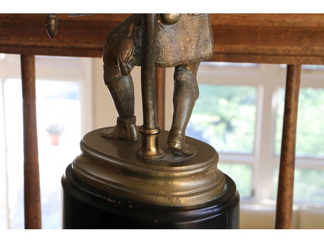 Bronze Pair of Finely Cast Renaissance Revival Figural Lamps