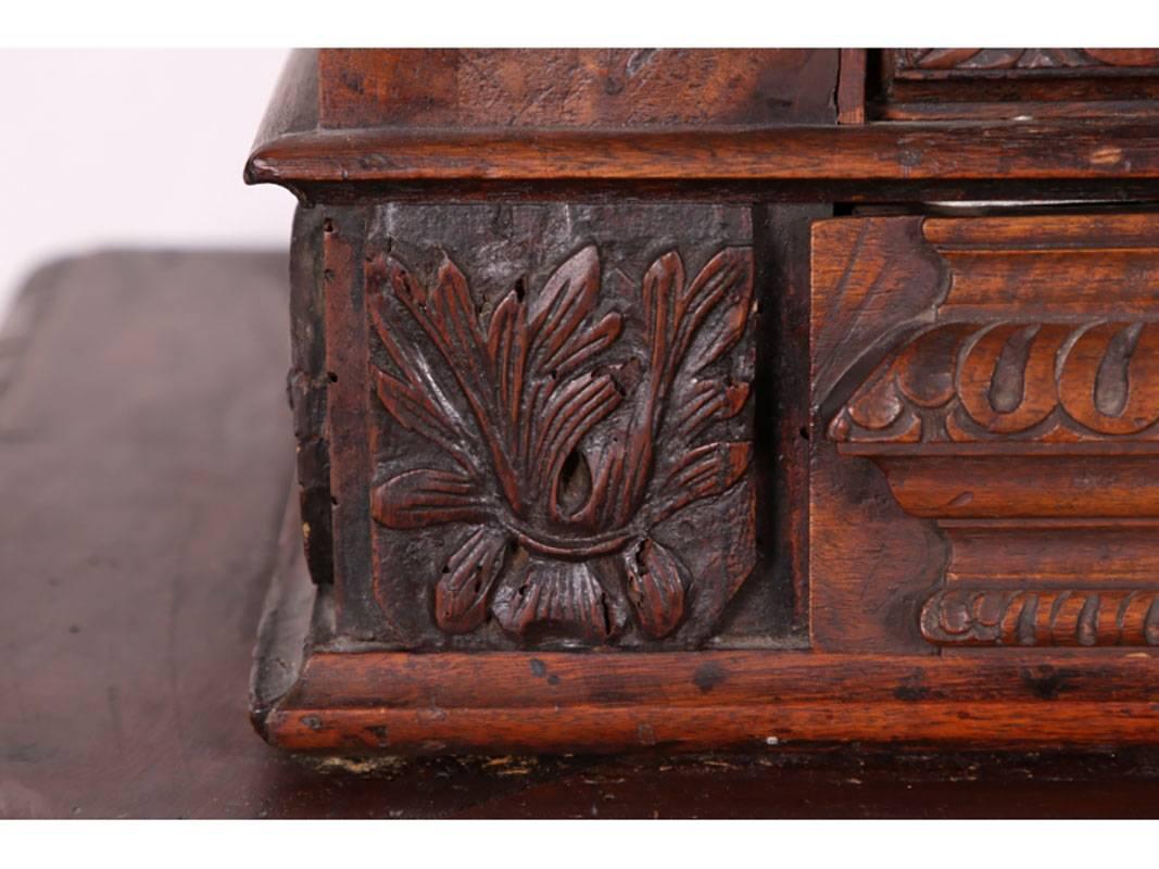 18th Century and Earlier French 17th Century Carved Late Renaissance Cabinet