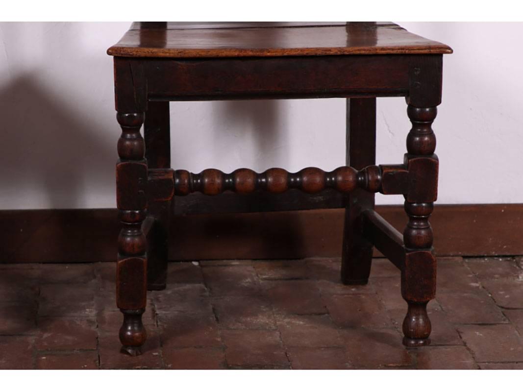 Pair of 18th Century Oak Hall Chairs, circa 1740 3