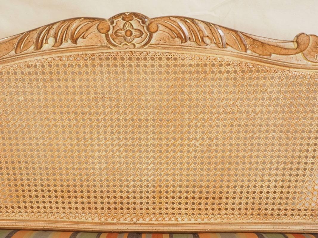Country French Caned Settee In Good Condition In Bridgeport, CT