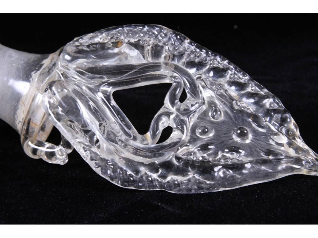 16th-17th Century Clear Lace Holy Water Font In Good Condition In Bridgeport, CT