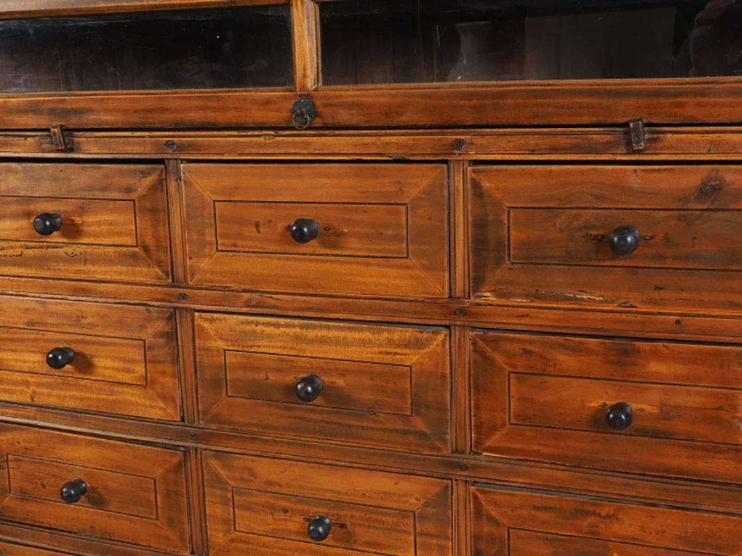 Antique Wood Apothecary Cabinet In Good Condition In Bridgeport, CT