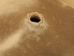 Tom Neugebauer Raku Pit Fired Sculptural Form Bulbous Vase