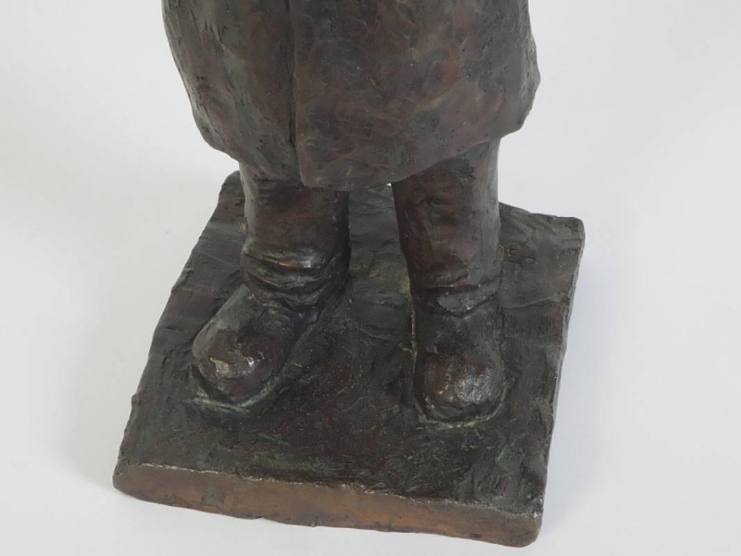 H.W. Hauptman Bronze Sculpture of a Judaic Figure, Limited Edition In Good Condition In Bridgeport, CT