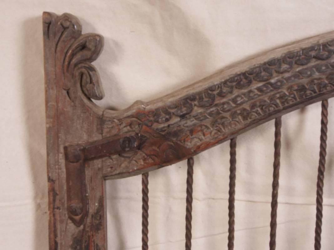 Iron Antique Pair of Silvered Teak Garden Gates