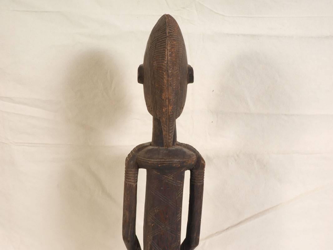 In very good all original condition. An authentic traditional ancestor figure from the Dogon tribe who are located in West Africa and inhabit the dramatic Bandiagara Escarpment.