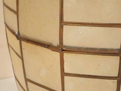 Vintage Capiz Geometric Pendant Light