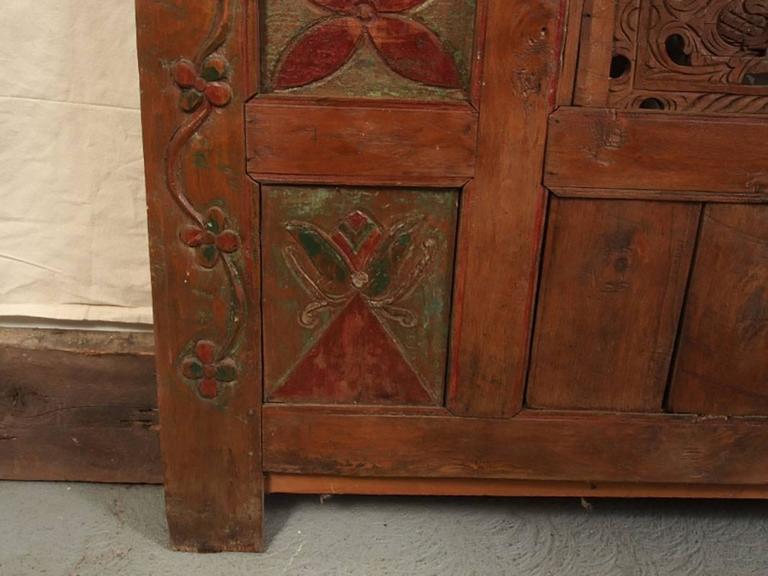 King Headboard Comprised of Antique Asian Fragments at 1stDibs