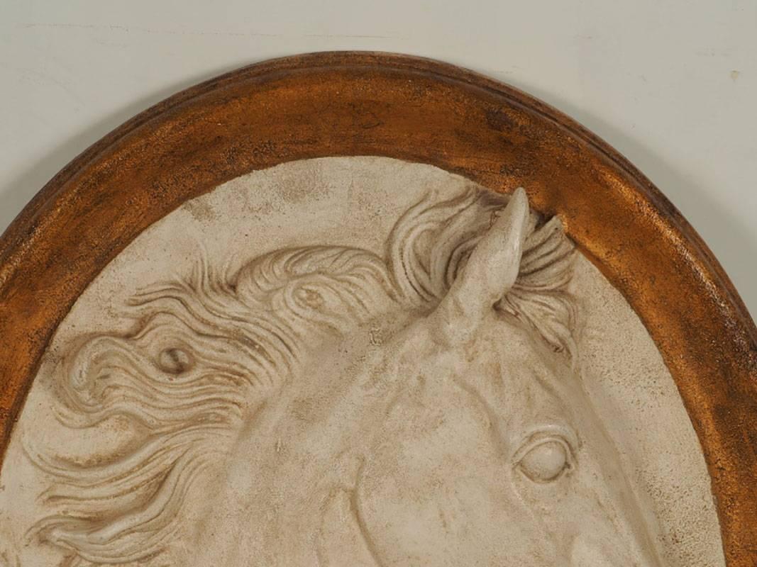 Renaissance Impressive Paolo Marioni Ceramiche D'arte Relief Horse Plaque