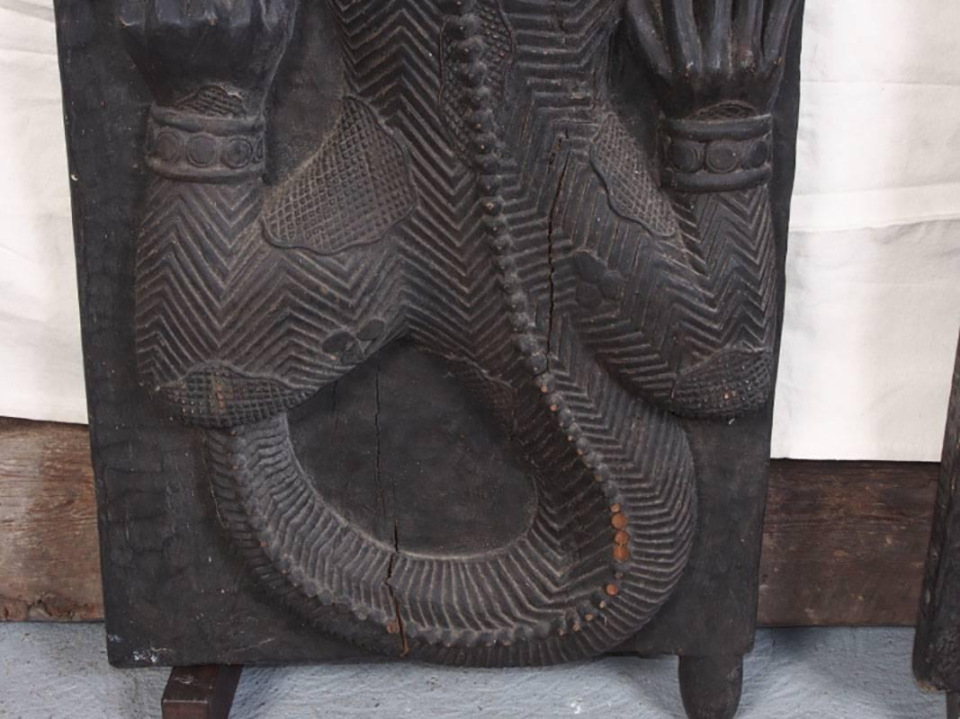 20th Century Pair of African Tribal Carved Door Panels