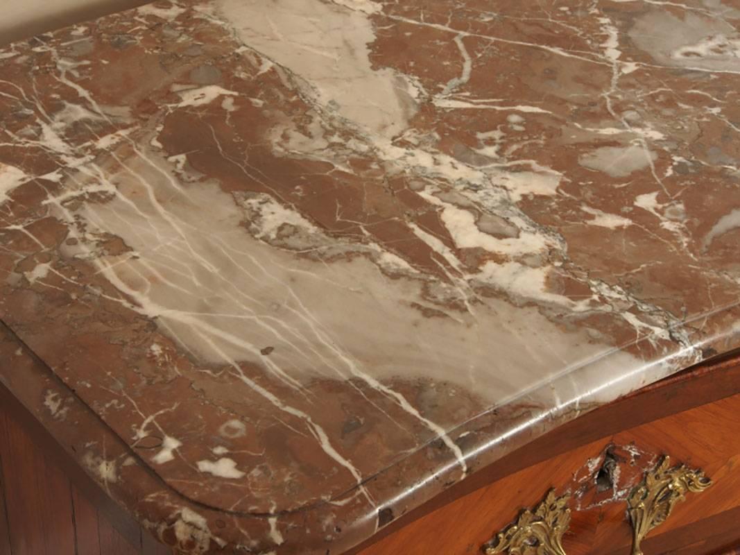 18th Century French Regence Marble-Top Commode In Good Condition For Sale In Bridgeport, CT