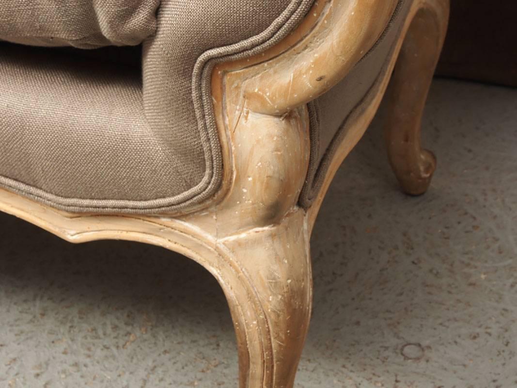 French Provincial Country French Upholstered Bench