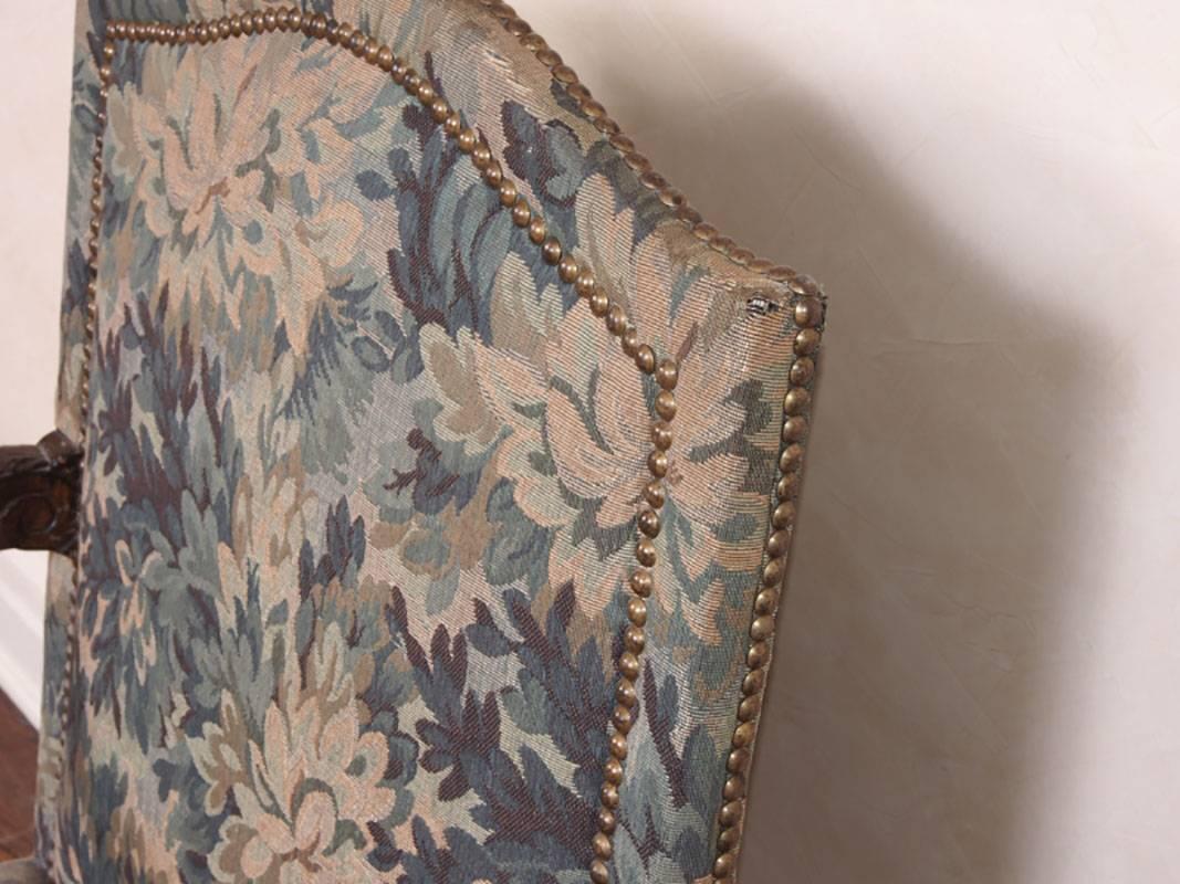 Louis XVI Tapestry Upholstered Fauteuil