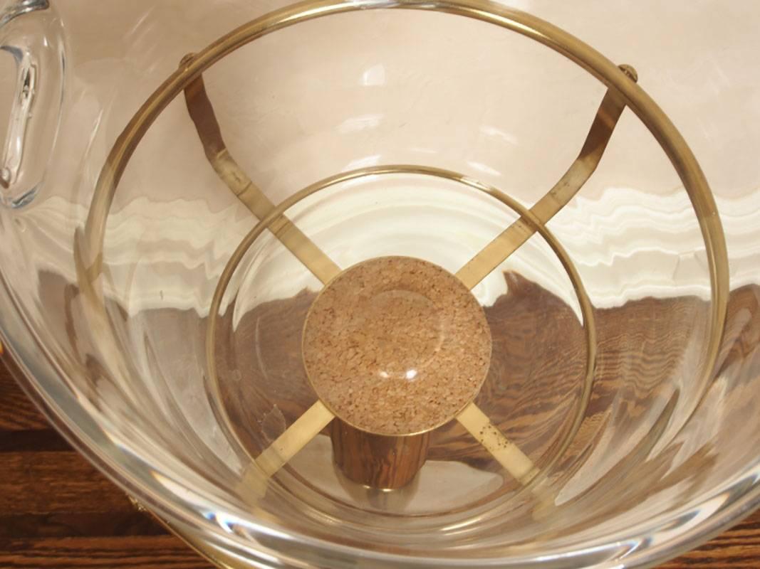 20th Century Brass and Glass Champagne Stand