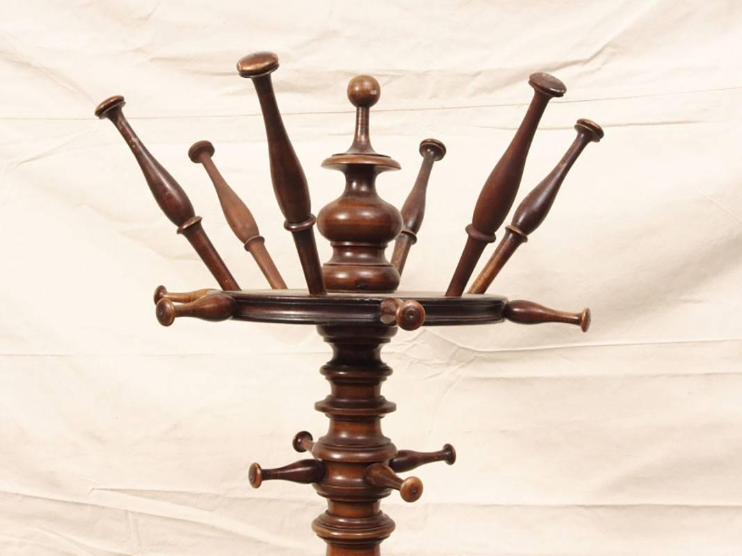 antique coat rack with umbrella stand