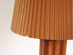 Mid-Century Modern Wood Block Table Lamp