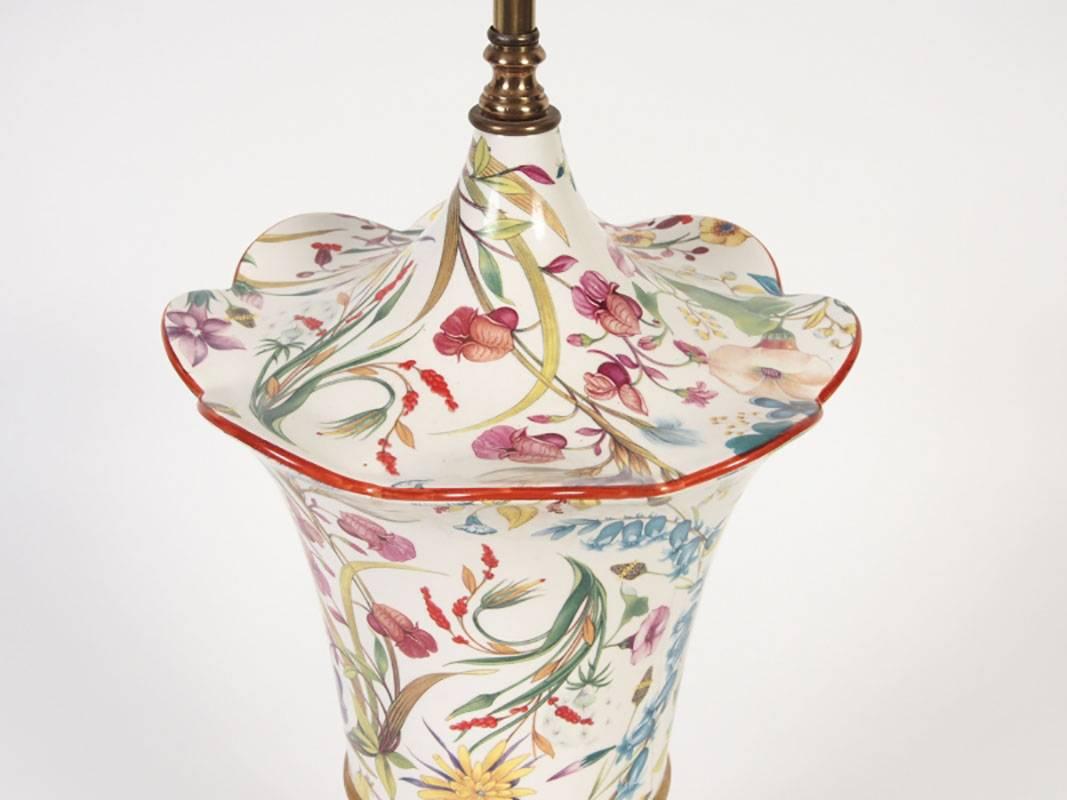Mid-Century Modern Porcelain Urn Form Lamp by Frederick Cooper