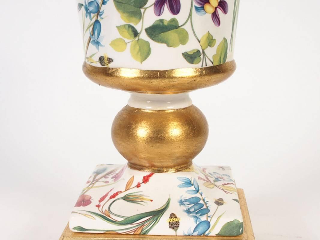 North American Porcelain Urn Form Lamp by Frederick Cooper