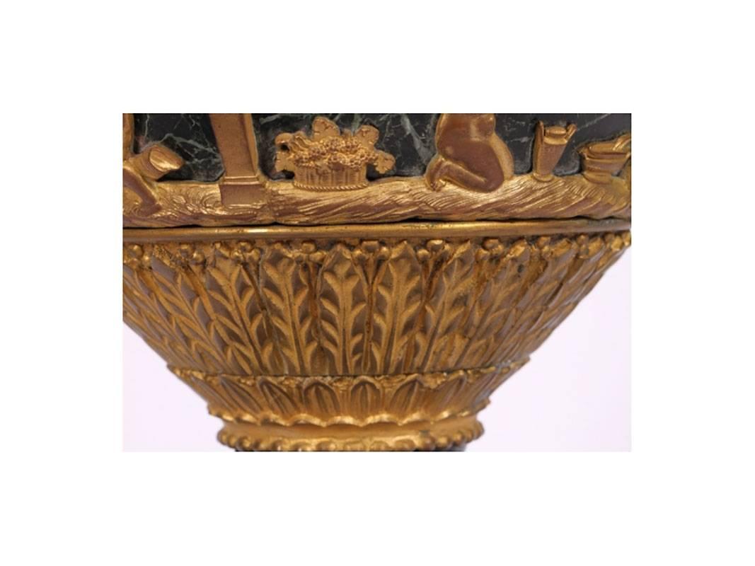 Bronze Heavy Urn Form Neoclassical Lamp