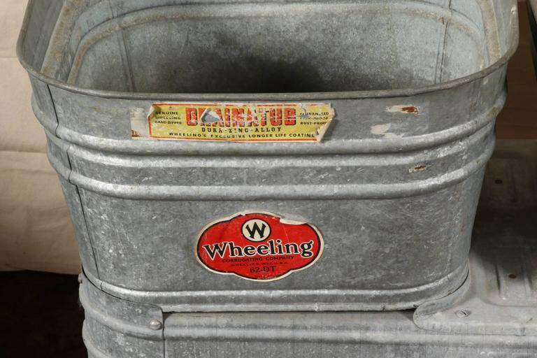 Double Galvanized Wash Tubs For Sale at 1stDibs double galvanized