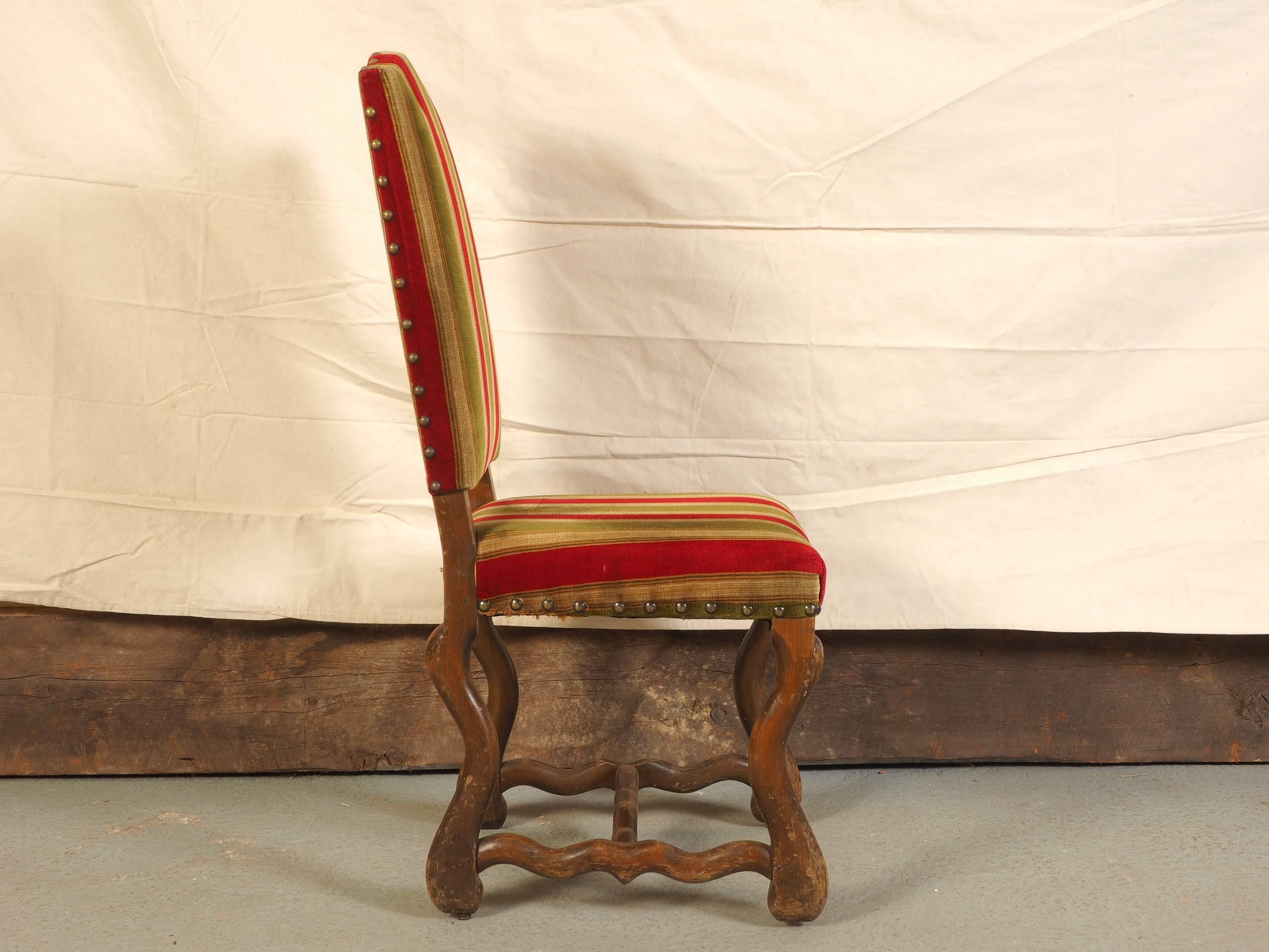 20th Century Set of Six Walnut Jacobean Style Side Chairs