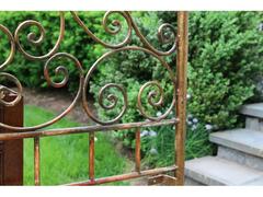 Gilt Iron Scrolled Full Size Headboard