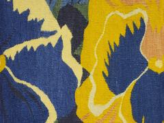 Large Floral Woven Wool Tapestry Wall Hanging