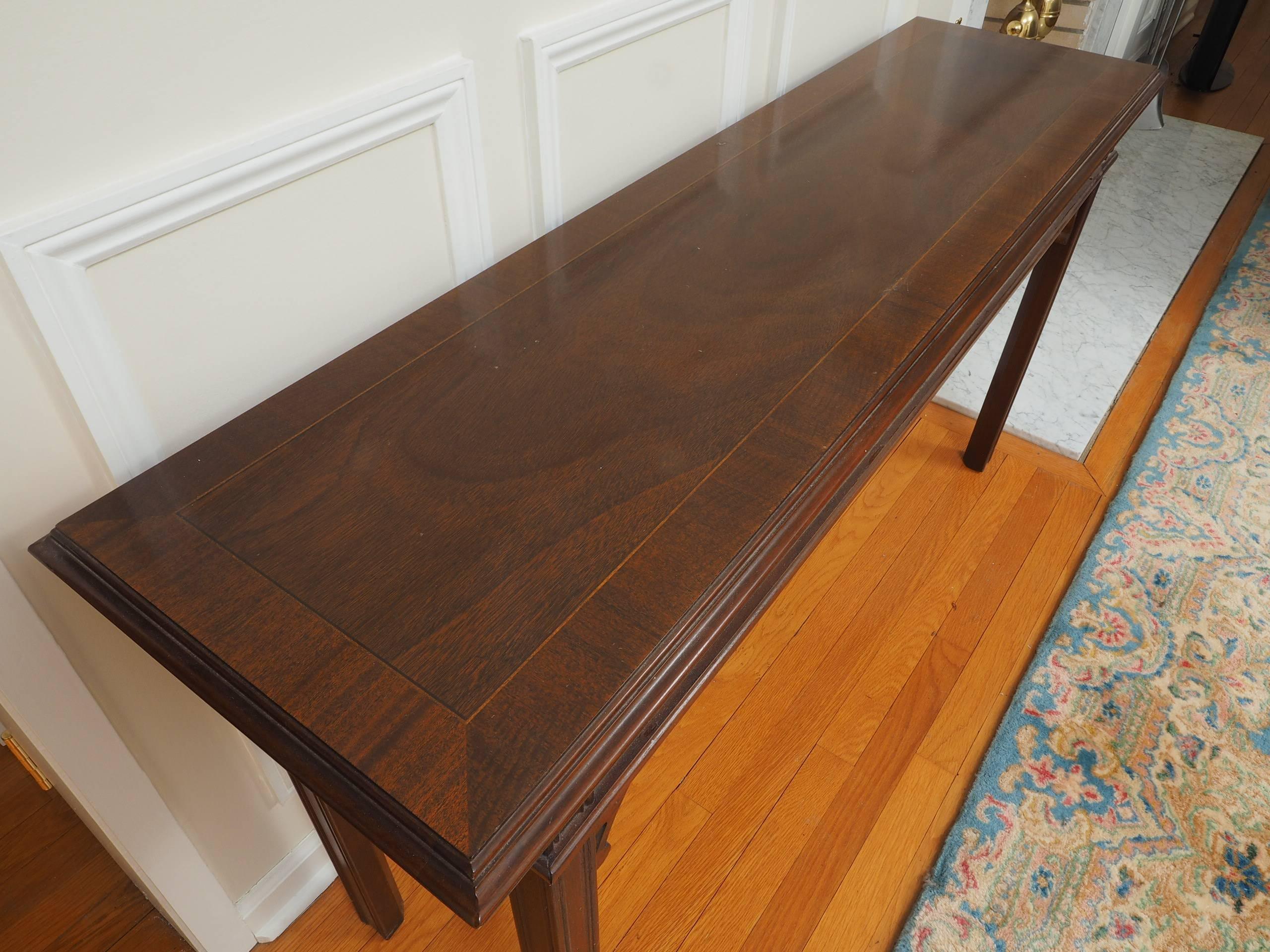 Vintage Mahogany Console Table 3