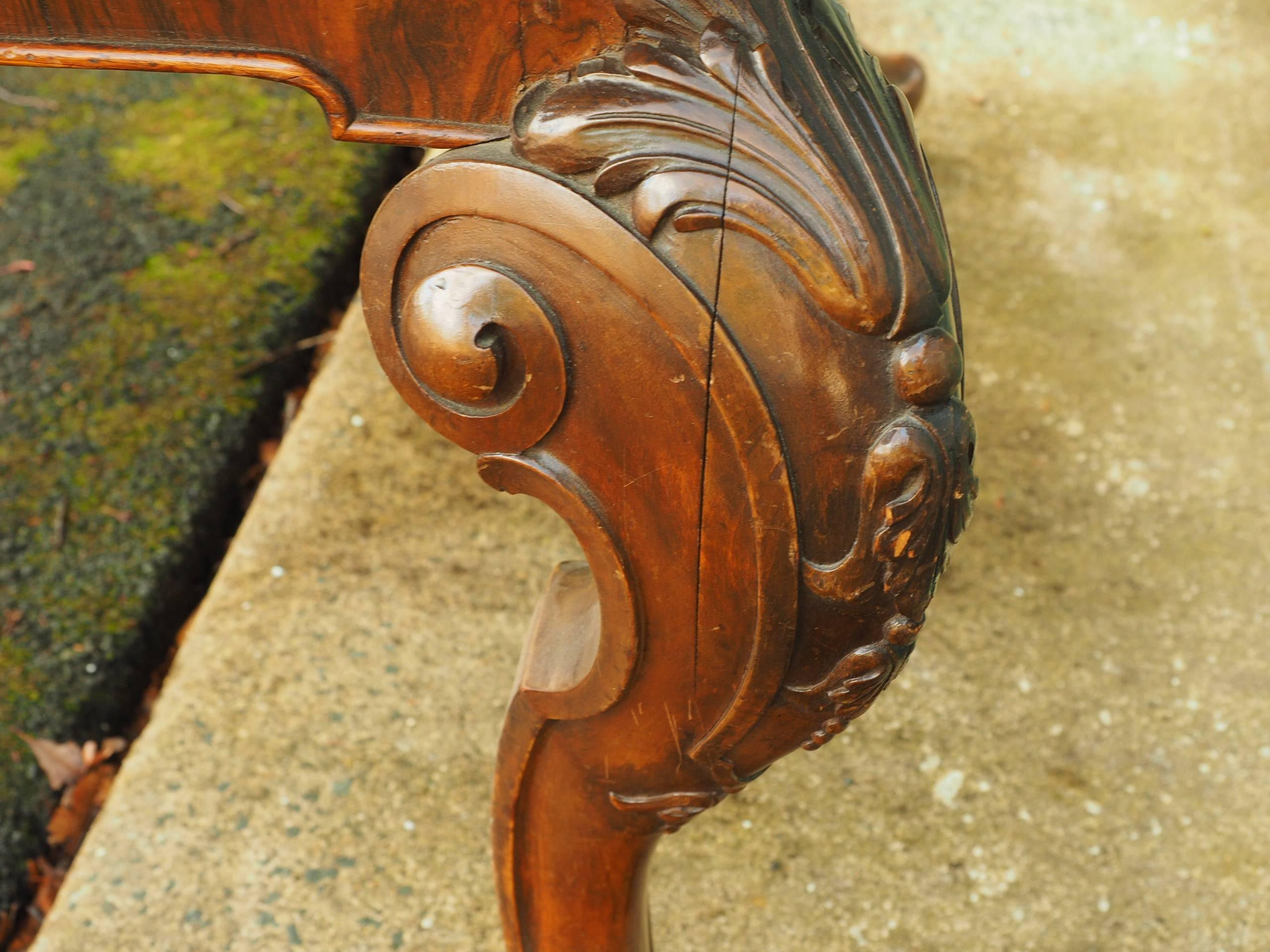 Louis XV Heavily Carved Antique Table