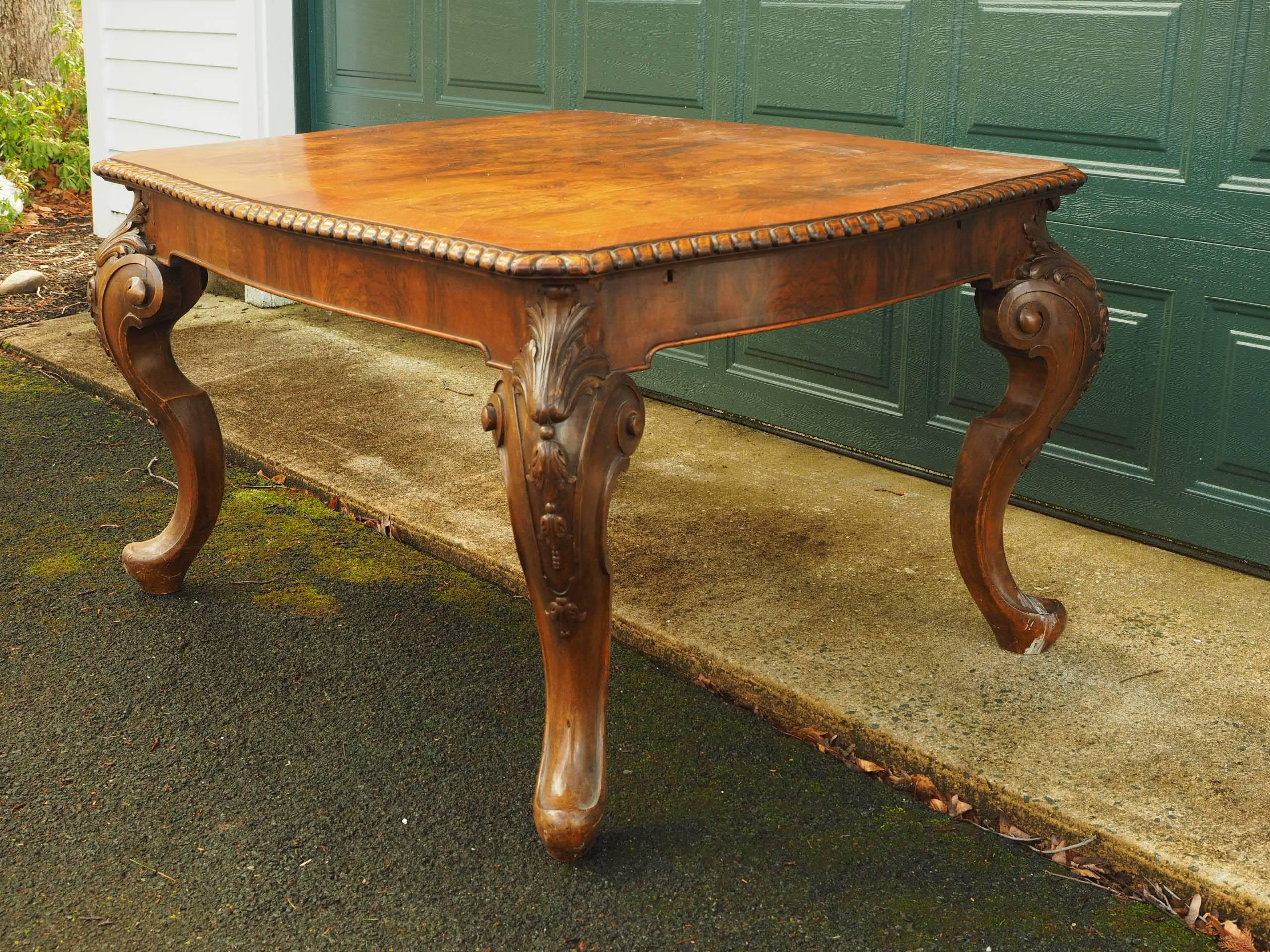 Heavily Carved Antique Table In Good Condition In Bridgeport, CT