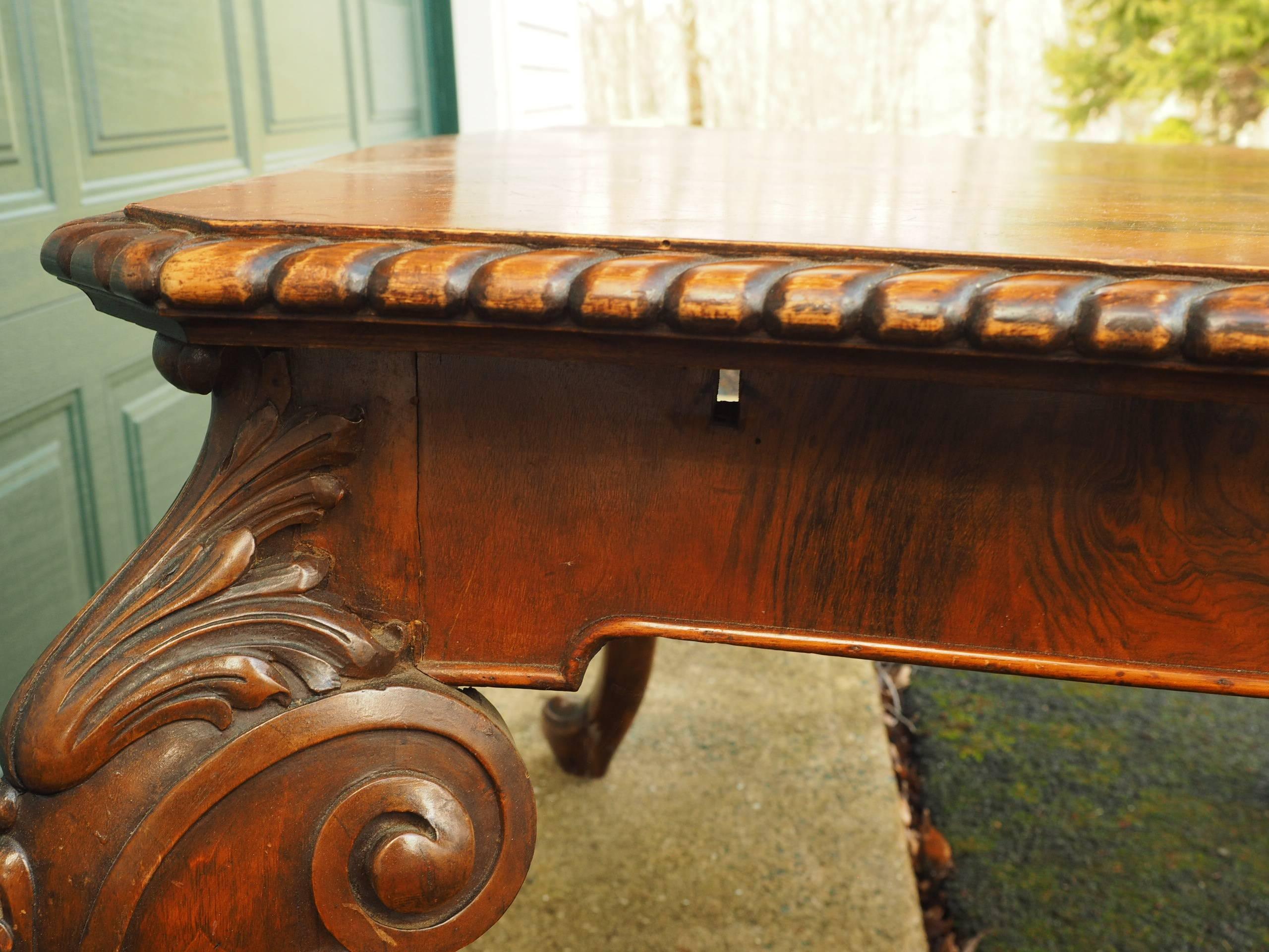 Heavily Carved Antique Table 2