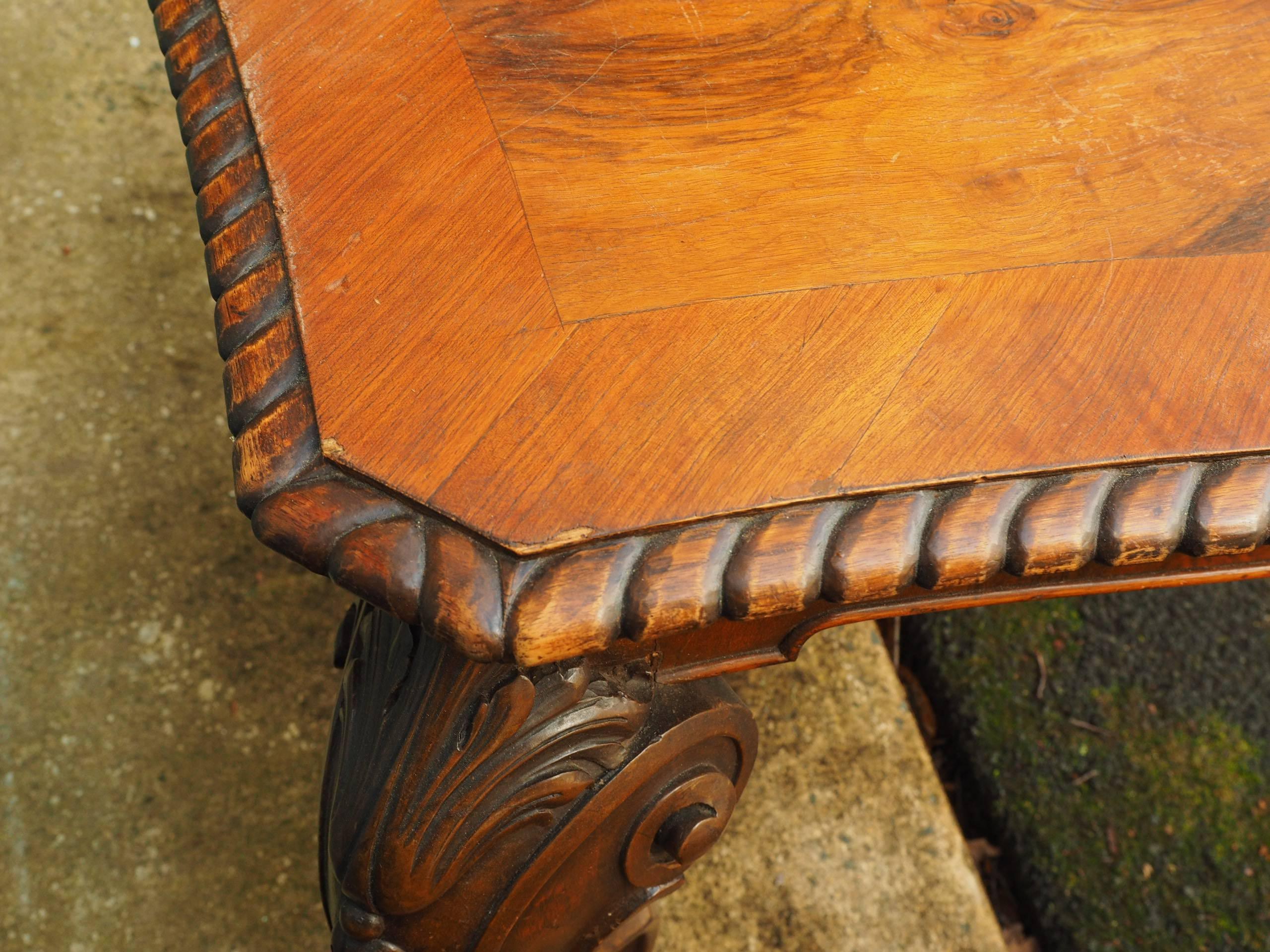 Heavily Carved Antique Table 3