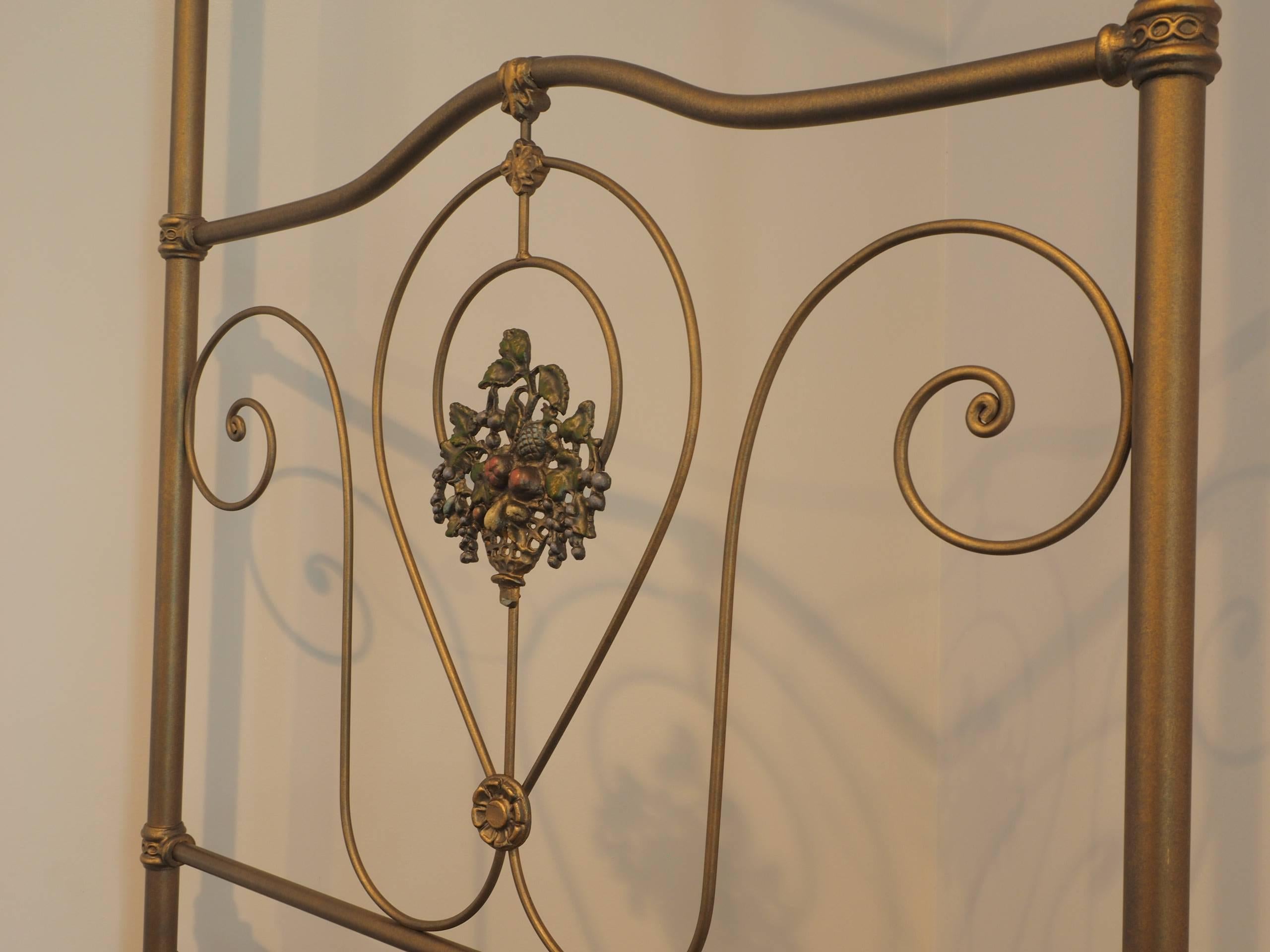 20th Century Iron Canopy Twin Bed