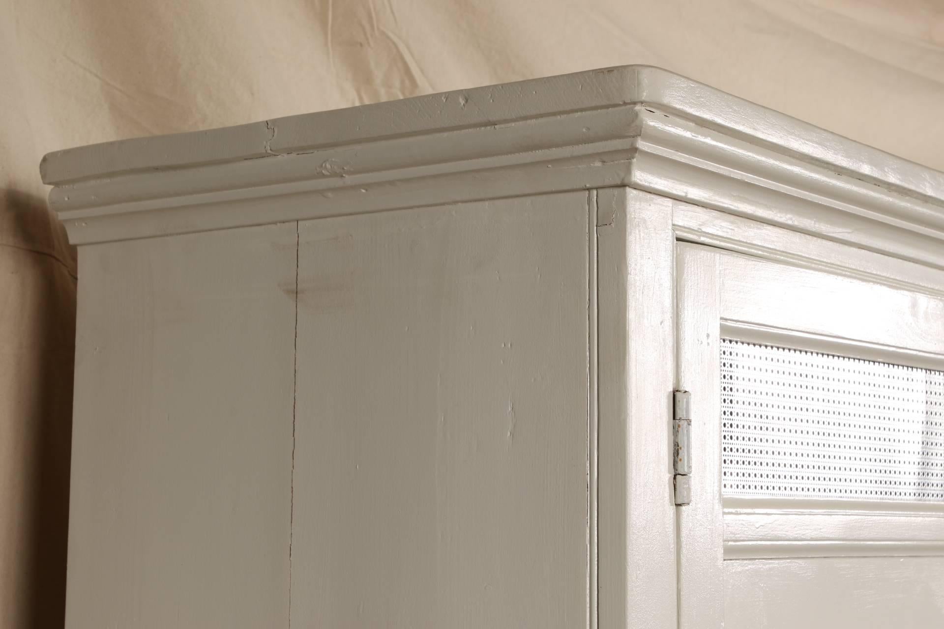 Large White Painted Cabinet 1