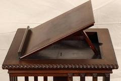 Mahogany Rotating Bookcase with Lectern Top