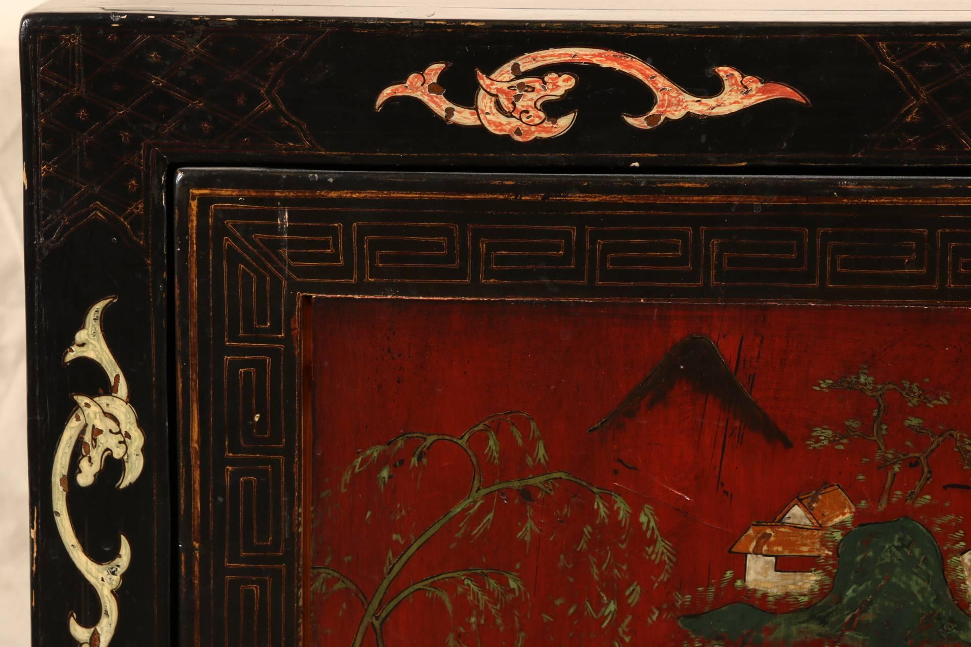 20th Century Vintage Chinese Painted Chest