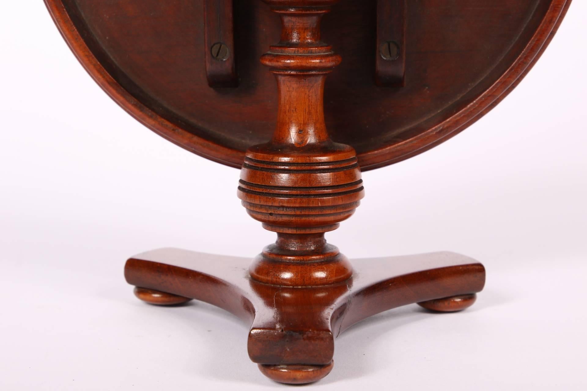 Mahogany 19th Century Salesman's Sample Tilt-Top Table