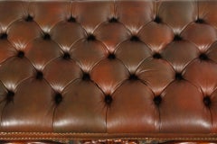 Pouf en cuir rembourré de Whittemore-Sherrill