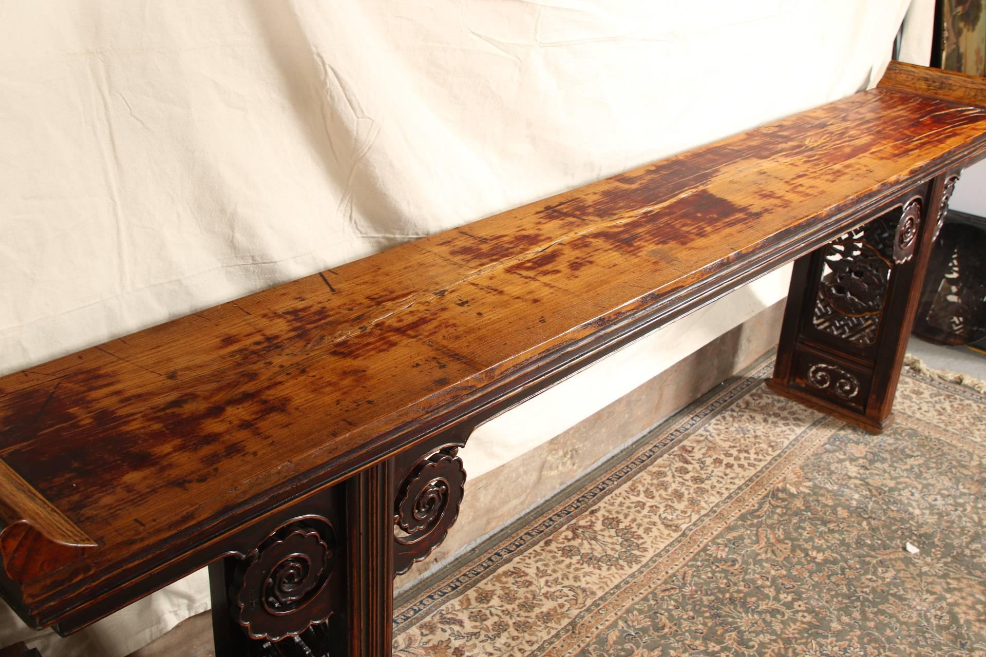 20th Century Large Chinese Altar Table or Scholars Table For Sale
