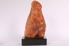 E.S. Rubinow Large Abstract Carved Stone Sculpture Titled "Poised"