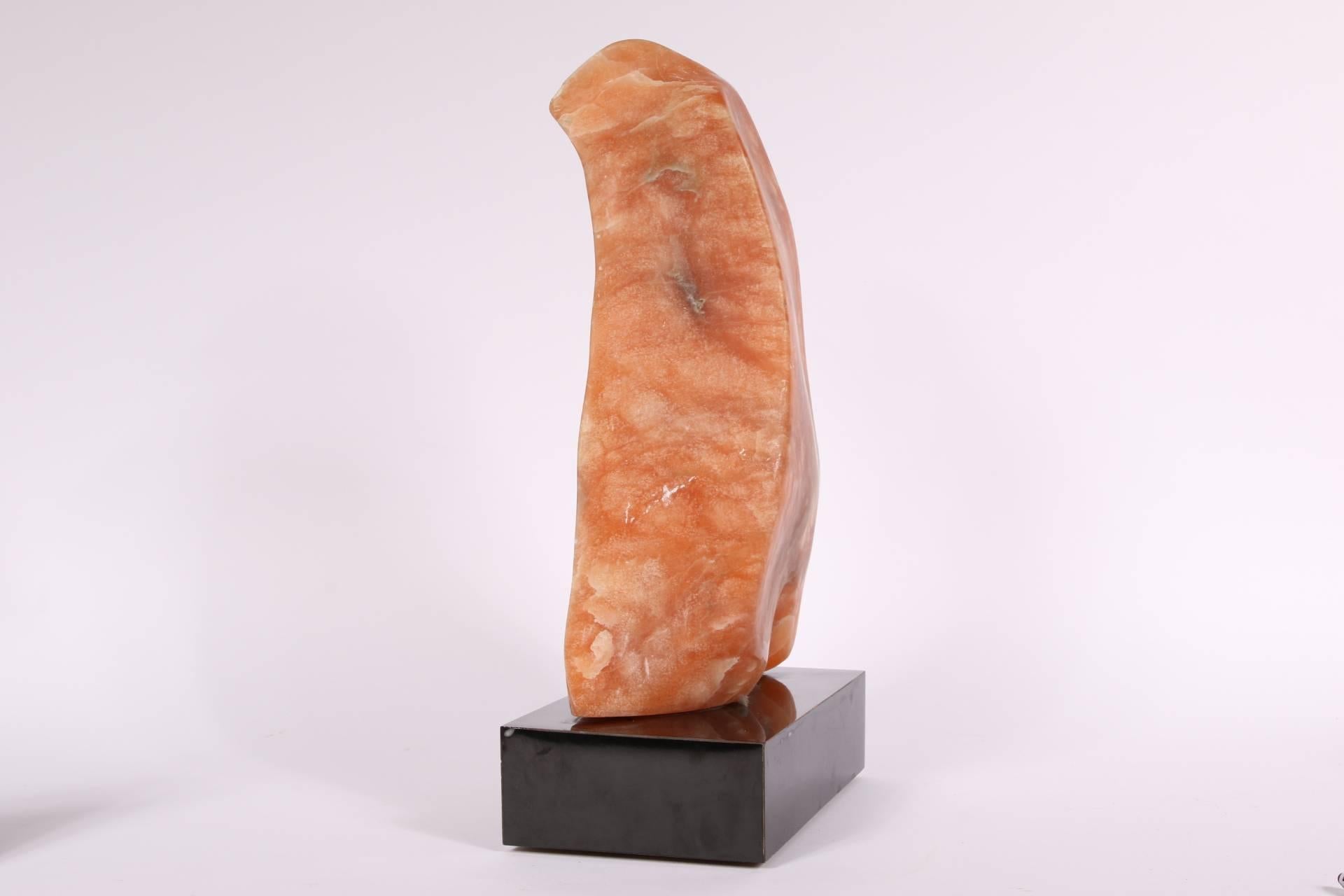 E.S. Rubinow Large Abstract Carved Stone Sculpture Titled 