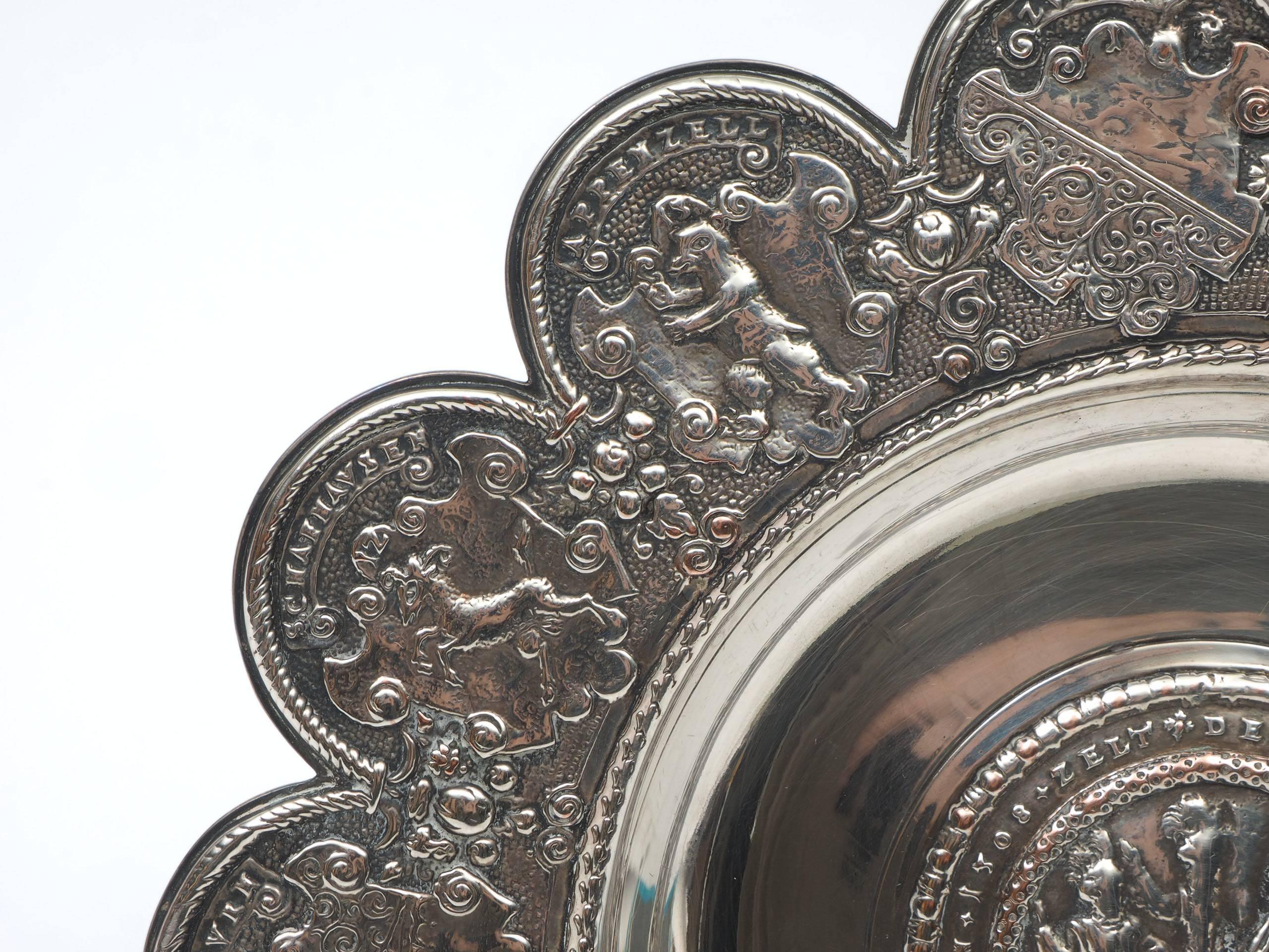 Grand Tour Victorian Elkington Silver Plate Historic Swiss Commemorative Tazza