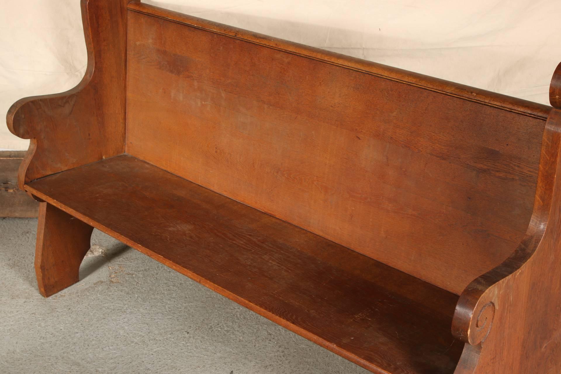 Long Walnut Bench or Pew In Good Condition In Bridgeport, CT